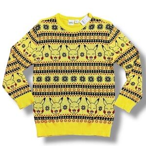 Pokémon Pikachu Christmas sweater, with Fair Isle Pattern